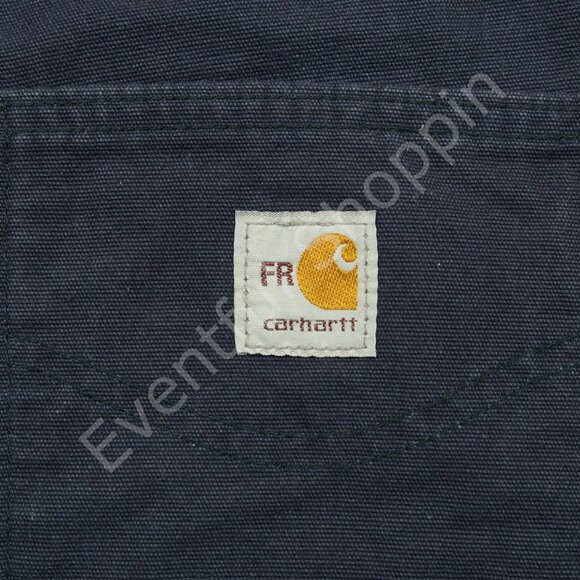 Carhartt Pants Mens 42 Blue Flame Resistant Cargo Cat 2 Canvas - Picture 4 of 6
